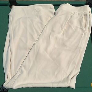 Cream wide leg pants with stretchy waist band. NWT